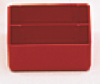 Lista PB-1 3" X 3" X 1" Red Plastic Boxes w/Permanent Divider