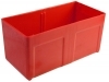 Lista PB-8 3" X 6" X 3" Red Plastic Boxes