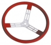 Longacre 56805 15" Steering Wheel Aluminum - Red